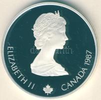 Kanada 1987. 20$ Ag "Téli olimpia-bob" T:PP