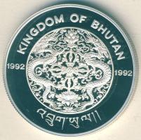 Bhután 1992. 300N Ag "Téli olimpia-gyorskorcsolya" T:PP