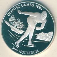 Bhután 1992. 300N Ag "Téli olimpia-gyorskorcsolya" T:PP