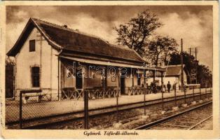 Gyömrő, Gyömrő-Tófürdő vasútállomás, Tófürdő-állomás. Daniel Imre kiadása (Rb)