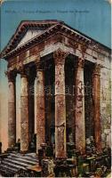 1915 Pola, Pula; Tempio d'Augusto / Tempel des Augustus / Augustus temploma / temple of Augustus + "K.u.K. Maschinenschul-Kommando" (EB)