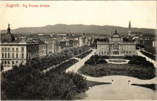 Zagreb, Zágráb; Trg Franje Josipa / Ferenc József tér / square