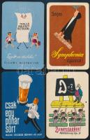 1957-1965 4 db kártyanaptár (Állami Biztosító, Divatcsarnok, stb.)