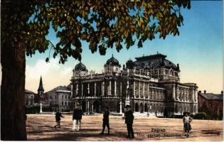 Zagreb, Zágráb; Hrv. zemalj. kazaliste / színház / theatre