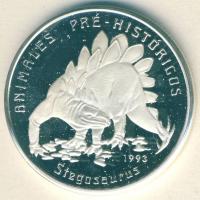 Guinea-Bissau 1993. 10.000P Ag "Stegosaurus" T:PP