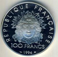 Franciaország 1994. 100Fr Ag "Olimpia-gerelyhajítás" T:PP