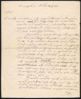 1869. febr. 3. Az orosházi kerület által megválasztott országgyűlési képviselő ,,A meghívó küldöttséghez címzett levele, a képviselői feladatok vállalásáról. 3 kézzel írt oldal.