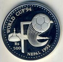 Nepál 1992. 500R Ag "Labdarúgó VB" T:PP