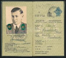 1937 Bp., Magyar Királyság által kiállított fényképes útlevél / Hungarian passport