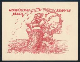 Haranghy Jenő (1894-1976): Ex libris Komáromi János. Klisé Jelzett a nyomaton 7,5x10 cm