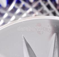 Kék ólomkristály kehely. Jelzett Walterford. Írország, 2000 körül, hibátlan, m: 11,3cm, d: 15,9 cm