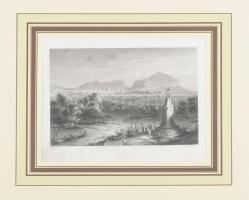 Thomas Heawood (1810-1870) után, Geyer metszése: Palermo. Acélmetszet, papír, jelzett a metszeten. Paszpartuban. Lap széle kissé foltos. 14,5x20,5 cm.
