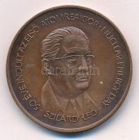 Fritz Mihály (1947-) 1992. "Szilárd Leó - 50 éve indult az első atomreaktor / 10 éves az első blokk - Paksi Atomerőmű" bronz emlékérem (42,5mm) T:1-