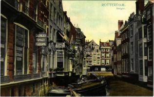 Rotterdam, Steiger / canal, boat, Hotel Central, shop (EK)
