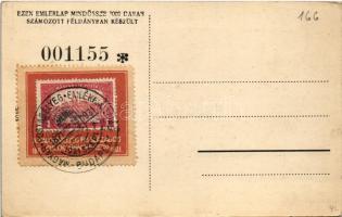 Budapest VI. Andrássy út 25. A magyar levélbélyeg 50 éves jubileumára kiadott emléklap, Levélbélyegg...