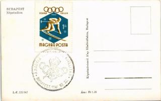 Budapest XIV. Népstadion, labdarúgó mérkőzés, foci. Képzőművészeti Alap Kiadóvállalat + "A MAGY...