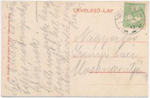 Miskolc, Tiszai pályaudvar, vasútállomás. Grünwald Ignác kiadása (apró szakadás / tiny tear)