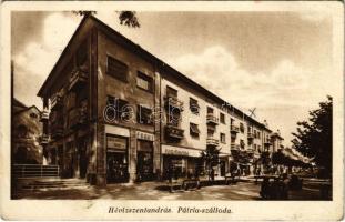 1941 Hévízszentandrás (Hévíz), Pátria szálloda, üzletek (fa)