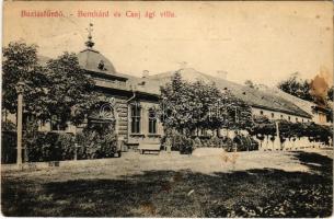 1910 Buziásfürdő, Baile Buzias; Bernhárd és Csaj ági villa. Francz József kiadása / villas (fl)