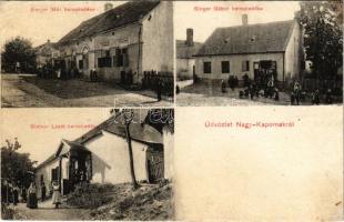 1913 Nagykapornak (Zala), Berger Mór, Singer Gábor és Steiner Lipót üzlete (r)