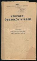 1966 MÁV hivatalos menetrend melléklete, külföldi összeköttetések