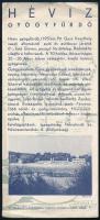 cca 1930 Hévíz Gyógyfürdő, képekkel illusztrált utazási prospektus, Balaton térképpel, Klösz Coloroffset, hiányos