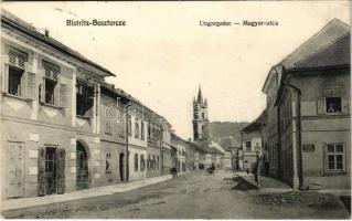 1915 Beszterce, Bistritz, Bistrita; Magyar utca. F. Stolzenberg kiadása / Ungargasse / street