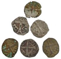 1387-1427. Parvus Ag Zsigmond (6db, összsúly 1,40g) T:2,2- patina Hungary 1387-1427. Parvus Ag Sigismund (6pcs, total weight 1,40g) C:XF,VF patina Huszár: 580., Unger I.: 451