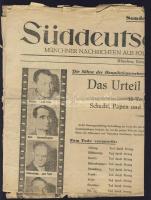 1946 A Süddeutsche Zeitung különszáma a Nürnbergi per ítéleteiről / The special edition of the Süddeutsche Zeitung with the sentences of the Trial of Nürnberg