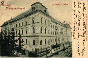 1900 Marosvásárhely, Targu Mures; Igazságügyi palota. Holbach E. kiadása / palace of justice