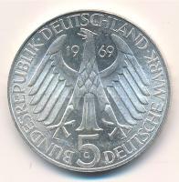 Német Szövetségi Köztársaság 1969G 5M Ag "Theodor Fontane" BU / GFR 1969G 5 Mark Ag "...
