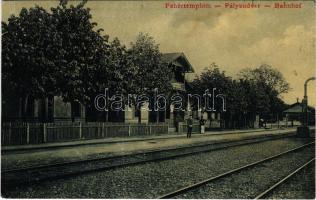 Fehértemplom, Ung. Weisskirchen, Bela Crkva; pályaudvar, vasútállomás. W.L. 1173. / Bahnhof / railway station (r)
