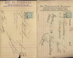 1871-1890 5 db okmánybélyeges számla