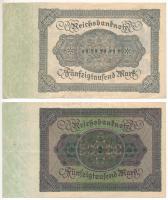 Németország / Weimari Köztársaság 1922. 50.000M alapnyomat nélkül + 50.000M alapnyomattal T:III Germ...