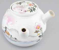 Régi kínai teáskanna, jelzés nélkül, sérült, m: 15 cm