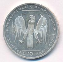 Német Szövetségi Köztársaság 1990J 10M Ag "800 éves a Német Lovagrend" T:1-,2 patina, kis ...