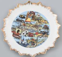 Kanadai emlék tányér, jelzett, kopásokkal, d: 15 cm