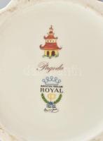 Royal Manifattura Porcelanne, kínaizáló fedeles dísz váza, jelzett, hibátlan, m: 39 cm