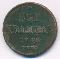 1848. 1kr Cu T:3 ph., patina Adamo B1