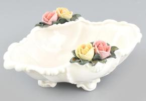ENS kínáló, porcelán, rózsákon kis lepattanás, 16x23 cm