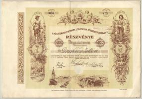 Losonc 1918. Nógrádmegyei Népbank Rosonczon Részvénytársaság részvénye 400K-ról szárazpecstéttel, bélyegzéssel, szelvényekkel T:III