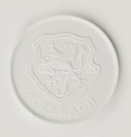 1982 Auerbach 700 éves biszkvit meisseni porcelán emlékérem (80mm) jelzett, hibátlan