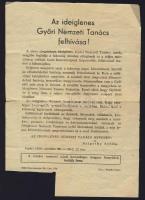 1956 Győri 56-os röplap (sérült)