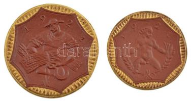 Német Birodalom / Weimari Köztársaság / Szászország 1921. 10Pf és 5pf meisseni porcelánszükségpénz, ...