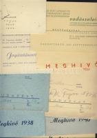 1930-1945 9 db érdekes meghívó