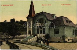 1915 Karánsebes, Caransebes; Bordan villa. Halász Nándor kiadása / Villa Bordan