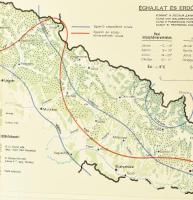1940 Kárpátalja térképe, a Magyarországhoz visszacsatolt területekkel, 1 : 200.000, Bp., M. Kir. Hon...