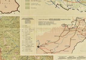1940 Kárpátalja térképe, a Magyarországhoz visszacsatolt területekkel, 1 : 200.000, Bp., M. Kir. Hon...