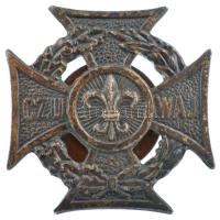 Lengyelország DN Czu Waj bronz cserkész jelvény csavaros hátlappal T:1- Poland ND Czu Waj bronze scout badge screw back C:AU