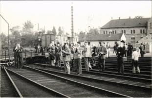 1964 Budapest XIV. Hámán Kató fűtőház (ma Magyar Vasúttörténeti Park), sajtóesemény. photo